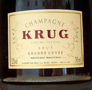 1 bottle CHAMPAGNE Grande Cuvée, Krug (cream label)