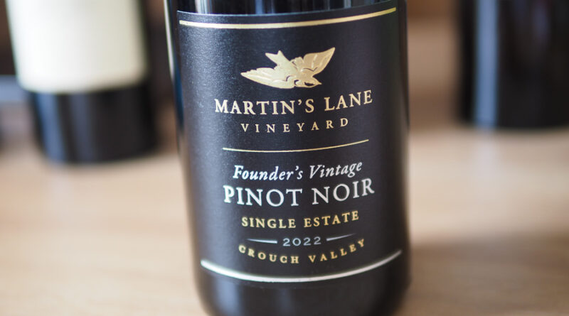 Highlights: Martin’s Lane Vineyard Founder’s Vintage Pinot Noir 2022 Crouch Valley, Essex, England