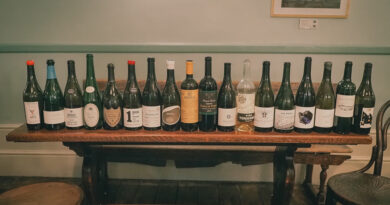 A brilliant wine dinner with friends at the Drapers Arms, with 15 interesting wines